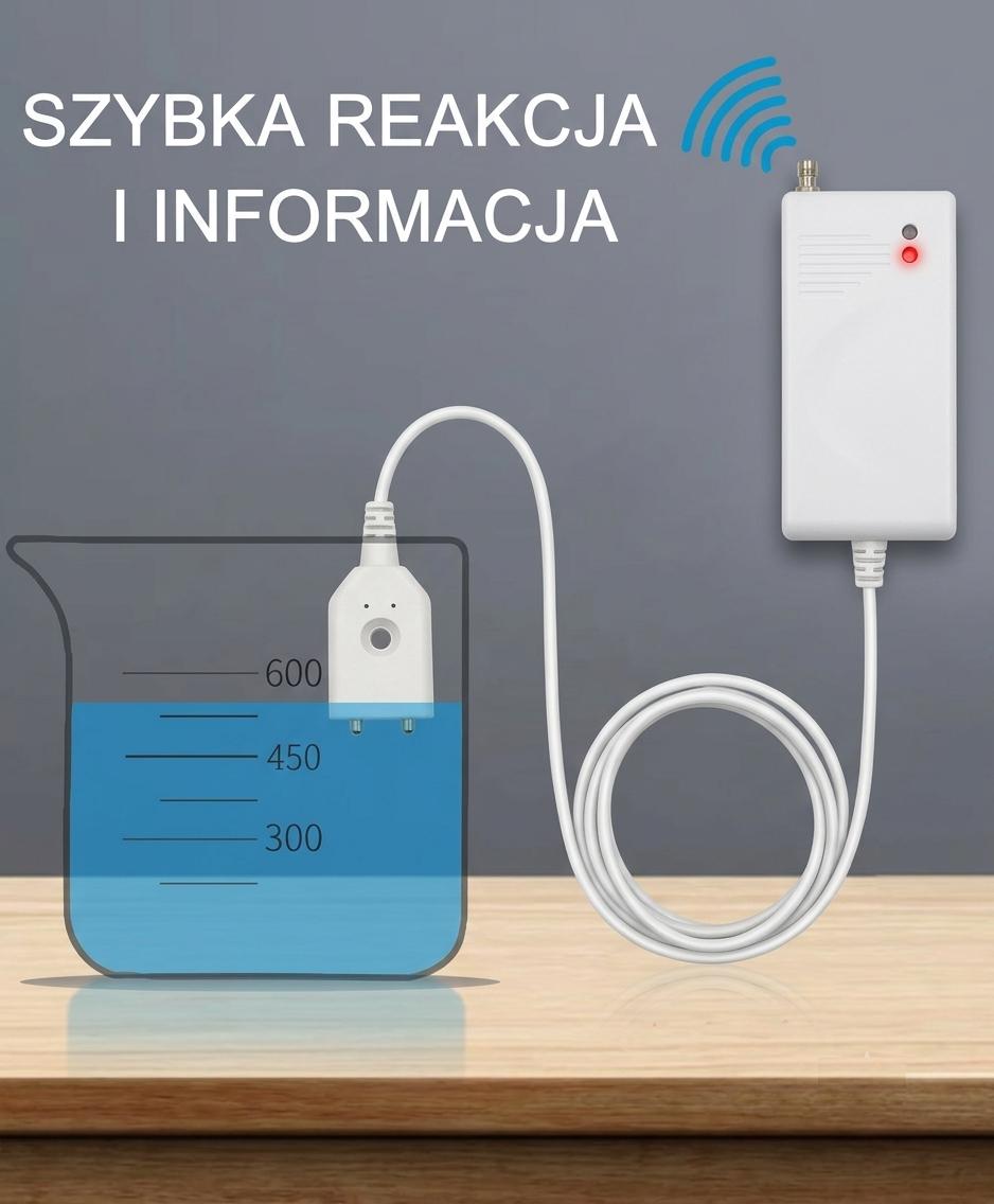 Czujnik zalania 433 MHz, detektor wody - obrazek 5