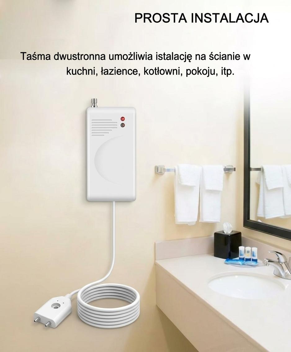 Czujnik zalania 433 MHz, detektor wody - obrazek 4
