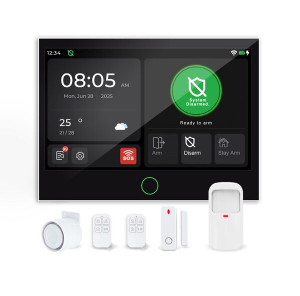 Nowoczesny Zestaw Alarmowy Tuya Smart Wi-Fi GSM AlarmZone G74-4G