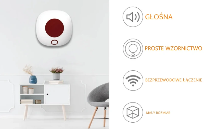 Wewnętrzny bezprzewodowy zestaw alarmowy 433 MHZ WSR020 - obrazek 2