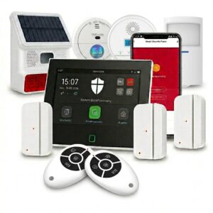 Zestaw alarmowy Tuya Smart P70-4G LoRa, czujnik czadu, czujnik dymu