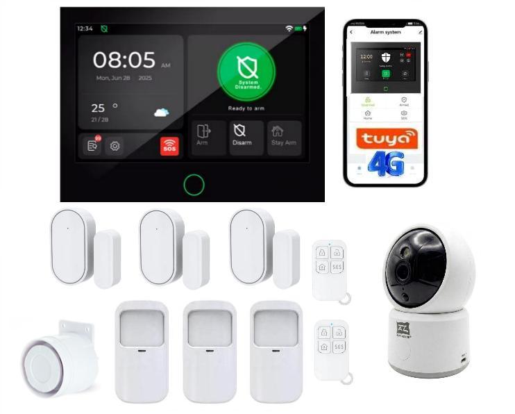 Alarm bezprzewodowy do domu AlarmZone G74-4G z kamerą