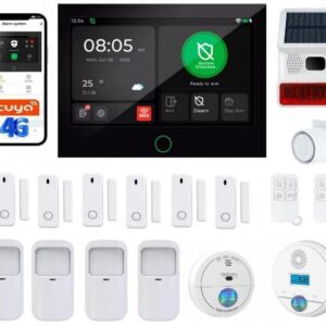 Alarm bezprzewodowy Tuya Smart G74-4G z czujnikiem czadu i dymu