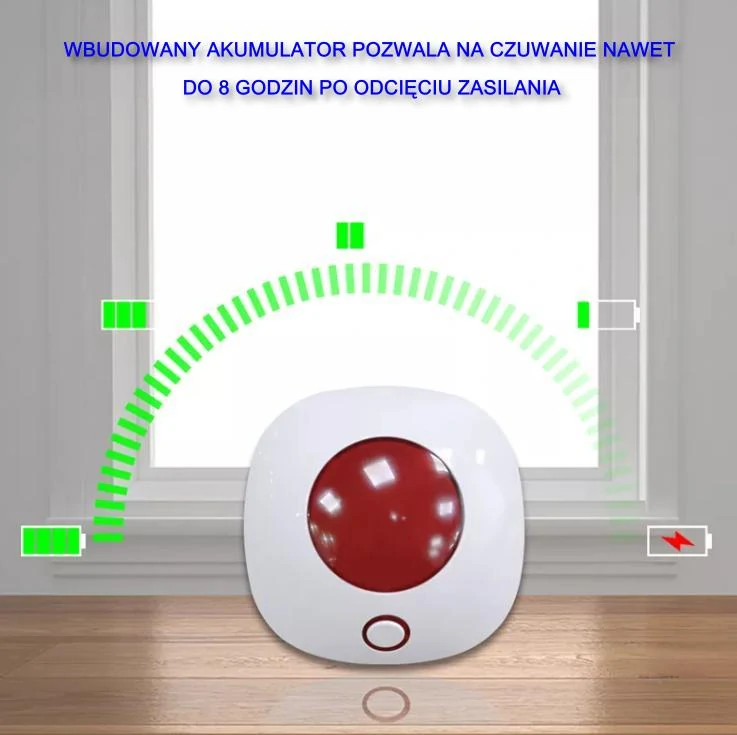 Wewnętrzny bezprzewodowy zestaw alarmowy 433 MHZ WSR020 - obrazek 7