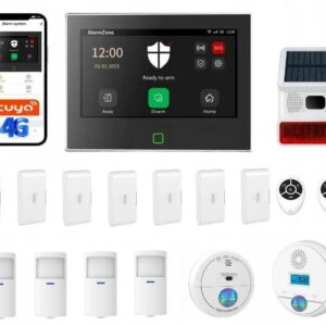 Alarm P70 4G GSM WiFi z czujnikami zbicia szyby