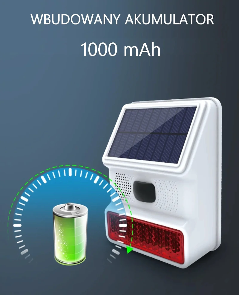 Syrena solarna WSR200 + czujnik zewnętrzny + pilot - obrazek 5